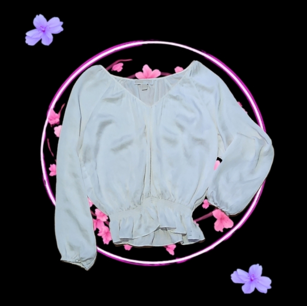 MICHAEL - Michael Kors - PEASANT STYLE BLOUSE - SIZE L